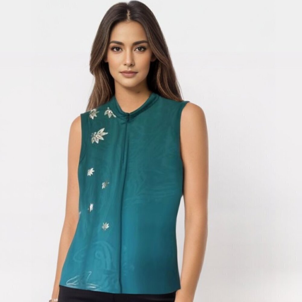 Lopez Desert Dri sleeveless 3/4 Zip Athletic top Size L